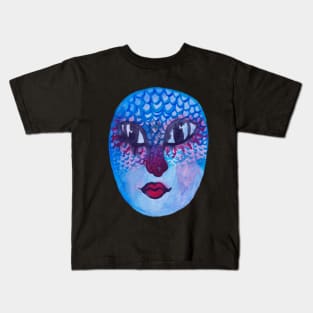 Blue Scaly Face Kids T-Shirt